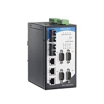 NPort S8455I-MM-SC-T ، خادم الجهاز التسلسلي ، 4 منافذ RS-232/422/485 ، 3 10 / 100M Ethernet Ports ، 2100M MM Fiber Ports with SC Conn ، 15 KV ESD ، 12-48 VDC ، -40 إلى 75 درجة مئوية