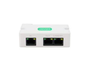 LINOVISION Mini Passive 2 Port POE Extender IEEE 802.3af / عند مكرر POE حتى 1000 قدم من الطاقة عبر إيثرنت عبر كابل Cat5 / 6 ، مقسم POE إلى 2 من أجهزة POE مثل كاميرات IP ، هاتف IP ، نقطة وصول لاسلكية