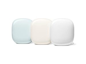Google Nest WiFi Pro - Wi-Fi 6E - نظام Wi-Fi منزلي موثوق به مع سرعة عالية وتغطية منزلية كاملة - موجه شبكة Wi-Fi - 3 عبوات - ثلج ، كتان ، ضباب
