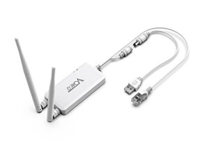 Vonets VAP11S Mini Repeater / Wireless Bridge Ethernet / WiFi Router 2.4 جيجا هرتز صناعي مع منفذي إيثرنت RJ45 و 2 هوائيات خارجية ، شريك رائع للمقياس الإلكتروني ، PLC ، DVR
