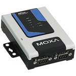 MOXA NPort 6250-S-SC 2-Port RS-232/422/485 خادم جهاز آمن ، إيثرنت أحادي الوضع مع موصل SC ، 12-48 فولت ، مع محول