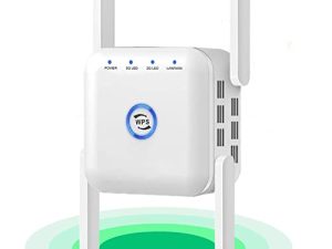 مقوي ومضخم إشارة الإنترنت SUZLA WiFi Extender - طويل المدى حتى 6500 قدمًا مربعًا و 25 جهازًا ، حتى 1200 ميجابت في الثانية ، مكرر إنترنت ثنائي النطاق للمنزل ، يدعم منفذ إيثرنت