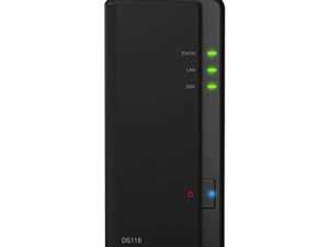 Synology DiskStation DS118 NAS Server مع وحدة المعالجة المركزية RTD1296 1.4 جيجاهرتز ، ذاكرة 1 جيجابايت ، 4 تيرابايت HDD تخزين ، 1 x 1GbE LAN Port ، DSM