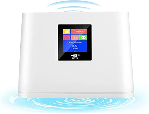 راوتر 4G LTE مع فتحة لبطاقة SIM وشاشة LCD RJ45 ، لـ T-Mobile و AT&T ، هوائيات مدمجة ، سرعة WiFi تصل إلى 150 ميجابت في الثانية ، توصيل ما يصل إلى 10 أجهزة راوتر 4G LTE مع فتحة لبطاقة SIM وشاشة LCD RJ45 ، لـ T-Mobile و AT&T ، هوائيات مدمجة ، سرعة WiFi تصل إلى 150 ميجابت في الثانية ، توصيل ما يصل إلى 10 أجهزة
