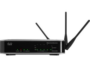 راوتر أمان لاسلكي Cisco Wrvs4400n Ieee 802.11N. مجدد. 2.40 جيجا هرتز ISM باند. 3 X هوائي. سرعة لاسلكية 270 ميجابت في الثانية. 4 × منفذ الشبكة. 1 × منفذ برودباند. سطح مكتب جيجابت إيثرنت "نوع المنتج: الأجهزة اللاسلكية / الموجهات اللاسلكية"