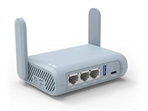 GL.iNet GL-MT1300 (Beryl) VPN Wireless Little Travel Router - الاتصال بشبكة WiFi والفندق ، USB 3.0 ، 3 منافذ جيجابت ، موسع النطاق ، نقطة التقييم ، بحجم الجيب ، فتحة MicroSD ، سهلة الإعداد