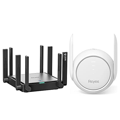 Reyee WiFi 6 Router AX3200 راوتر شبكة Wi-Fi ذكي ومُقوِّم إشارة واي فاي Reyee REX 12 للمنزل ، تغطية تصل إلى 1500 قدم مربع. و 96 جهازًا و Reyee WiFi 6 Router AX3200 راوتر شبكة Wi-Fi ذكي ومُقوِّم إشارة واي فاي Reyee REX 12 للمنزل ، تغطية تصل إلى 1500 قدم مربع. و 96 جهازًا و