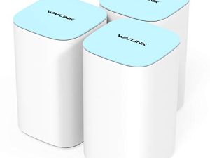 WAVLINK نظام شبكة WiFi للمنزل بالكامل ، موجه شبكة Wi-Fi ذكي AC1200 جيجابت ثنائي النطاق مثبت على الحائط مع براءة اختراع Touchlink Technology-2 Pack لتغطية 2000 قدم مربع