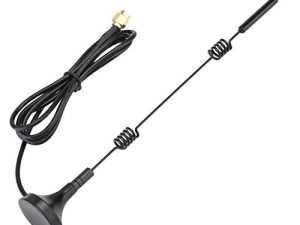 2.4 / 5GHZ WiFi Antenna SMA 12dBi High Gain Dual Band Omnidirectional Router Antenna with Magnetic Suction Base لمعظم أجهزة راوتر WiFi (3 أمتار)
