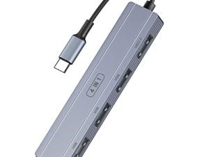 TargetGo USB C Hub مع 4 منافذ ، محول USB C إلى USB 3.0 من الألومنيوم لأجهزة الكمبيوتر المحمول ، MacBook Pro / Air ، iPad Pro ، Chromebook ، Pixelbook ، XPS ، Galaxy S10 + / S10 / S9 / S8 ...
