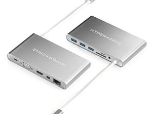 HyperDrive USB C Hub ، محول من النوع C لأجهزة MacBook Pro ، وأجهزة الكمبيوتر المحمول USB-C ، ومحطة إرساء Surface PC 11 في 1 Ultimate مع شحن توصيل الطاقة ، وبيانات USBC 5 جيجابت في الثانية ، و 4 K HDMI ، و 3 منافذ USB 3.1 ، و VGA ، إلخ