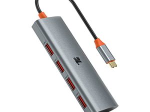 Tiergrade USB C Hub ، محول USB C إلى 4 منافذ USB 3.1 ، موزع USB 3.1 مع 10 جيجابت في الثانية SuperSpeed لأجهزة MacBook Pro / Air و iMac و Dell و Chromebook والمزيد من أجهزة Type C