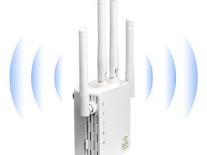 موسع نطاق WiFi ، موسع إشارة WiFi Booster ، موسع إشارة لاسلكي ثنائي النطاق AC1200 وغطاء مكرر للإنترنت يصل إلى 8000 قدمًا مربعًا و 35 جهازًا يدعم منفذ إيثرنت أبيض