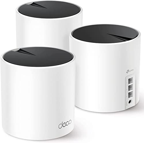TP-Link Deco AX3000 WiFi 6 Mesh System (Deco X55) - يغطي مساحة تصل إلى 6500 قدم مربع ، يستبدل الموجه اللاسلكي والموسع ، 3 منافذ جيجابت لكل وحدة ، يدعم إيثرنت باكهول (3 حزم) TP-Link Deco AX3000 WiFi 6 Mesh System (Deco X55) - يغطي مساحة تصل إلى 6500 قدم مربع ، يستبدل الموجه اللاسلكي والموسع ، 3 منافذ جيجابت لكل وحدة ، يدعم إيثرنت باكهول (3 حزم)