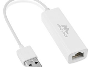 محول شبكة USB Ethernet (LAN) متوافق مع أجهزة الكمبيوتر المحمول وأجهزة الكمبيوتر وجميع الأجهزة المتوافقة مع USB 2.0 بما في ذلك Windows 10 / 8.1 / 8/7 / Vista / XP من Mobi Lock