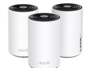 TP-Link Deco AXE5400 Tri-Band WiFi 6E Mesh System (Deco XE75) - يغطي مساحة تصل إلى 7200 قدمًا مربعًا ، ويحل محل جهاز توجيه وموسع شبكة WiFi ، شبكة يحركها AI ، نطاق جديد 6 جيجاهرتز ، 3 عبوات
