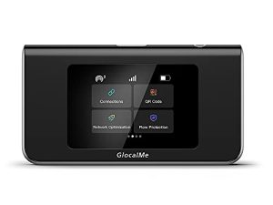 نقطة اتصال محمولة من GlocalMe Mini Turbo 4G LTE ، لا حاجة لبطاقة SIM ، جهاز فتح نقطة اتصال WiFi محمول للمنزل أو السفر في أكثر من 140 دولة ، الاختيار التلقائي للشبكة المحلية الذكية ، مع 8 جيجابايت من الولايات المتحدة وبيانات عالمية 1 جيجابايت