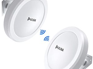 جيجابت جسر لاسلكي ، 1 جيجابت في الثانية من نقطة إلى نقطة WiFi Bridge مع هوائي 16dBi عالي الكسب ، ULNA 5.8G طويل المدى CPE يصل إلى 5 كيلومترات ، التوصيل والتشغيل ، 27dbm ، 24V POE Power ، Ip65 مقاوم للماء ، عبوتان