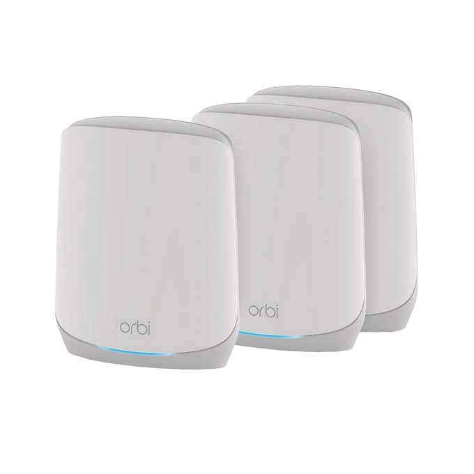 NETGEAR Orbi Whole Home WiFi 6 Mesh System (RBK763S) - راوتر مع موسعين للأقمار الصناعية - تغطية حتى 7500 قدم مربع - أكثر من 40 جهازًا - AX5400 NETGEAR Orbi Whole Home WiFi 6 Mesh System (RBK763S) - راوتر مع موسعين للأقمار الصناعية - تغطية حتى 7500 قدم مربع - أكثر من 40 جهازًا - AX5400