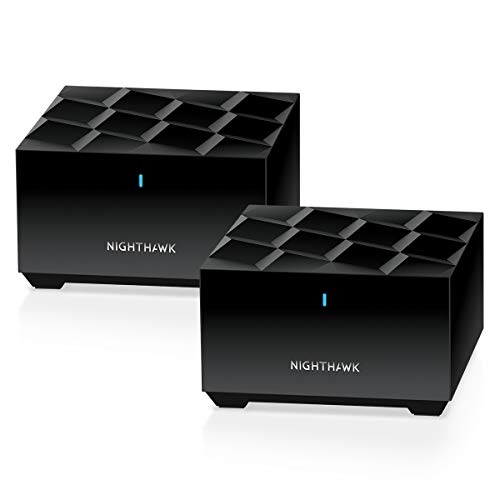 NETGEAR Nighthawk Advanced Whole Home Mesh WiFi 6 System (MK72) - موجه AX3000 مع موسع قمر صناعي واحد ، وتغطية تصل إلى 3000 قدم مربع و 35+ جهازًا NETGEAR Nighthawk Advanced Whole Home Mesh WiFi 6 System (MK72) - موجه AX3000 مع موسع قمر صناعي واحد ، وتغطية تصل إلى 3000 قدم مربع و 35+ جهازًا
