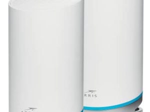 ARRIS SURFboard mAX W121 نظام Wi-Fi 6 ثلاثي الموجات | سرعات واي فاي AX6600 تصل إلى 6.6 جيجابت في الثانية | تغطية تصل إلى 5500 قدم مربع | 4.8 جيجابت في الثانية باكhaul | منفذين 1 جيجابت في الثانية لكل عقدة | دعم اليكسا | ضمان لمدة سنتين