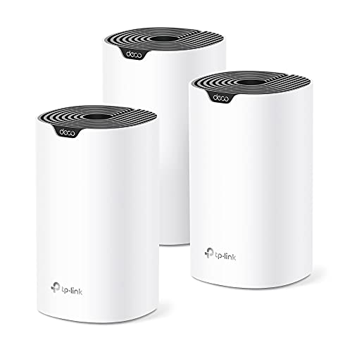 نظام TP-Link Deco Mesh WiFi (Deco S4) - ما يصل إلى 5500 قدم مربع. Coverage ، يستبدل موجه WiFi والموسع ، منافذ Gigabit ، يعمل مع Alexa ، 3 عبوات نظام TP-Link Deco Mesh WiFi (Deco S4) - ما يصل إلى 5500 قدم مربع. Coverage ، يستبدل موجه WiFi والموسع ، منافذ Gigabit ، يعمل مع Alexa ، 3 عبوات