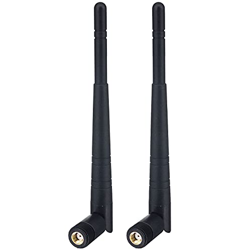 BOOBRIE 2-Pack Dual Band WiFi Antenna 2.4GHz 5GHz 5.8GHz 8dBi RP-SMA Male Connector Omni Directional WiFi Bluetooth Antenna for WiFi Router Network Devices Security IP Camera الأمن BOOBRIE 2-Pack Dual Band WiFi Antenna 2.4GHz 5GHz 5.8GHz 8dBi RP-SMA Male Connector Omni Directional WiFi Bluetooth Antenna for WiFi Router Network Devices Security IP Camera الأمن