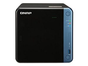QNAP TS-453Be-4G-US (إصدار 4 جيجابايت من ذاكرة الوصول العشوائي) 4-Bay Professional NAS. وحدة المعالجة المركزية Intel Celeron Apollo Lake J3455 رباعية النواة مع تشفير الأجهزة