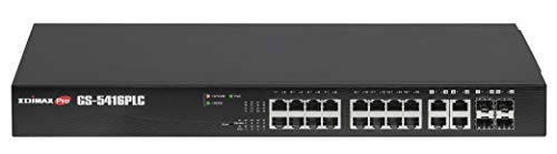 Edimax GS-5416PLC ، مفتاح جيجابت بو طويل المدى 16 منفذًا + ويب ذكيًا مع 4 منافذ Rj45 / Sfp Combo ، حتى 30 وات لكل منفذ (إجمالي ميزانية الطاقة: 330 وات) لتشغيل الأجهزة التي تدعم PoE ، ويدعم SNMP v3 Edimax GS-5416PLC ، مفتاح جيجابت بو طويل المدى 16 منفذًا + ويب ذكيًا مع 4 منافذ Rj45 / Sfp Combo ، حتى 30 وات لكل منفذ (إجمالي ميزانية الطاقة: 330 وات) لتشغيل الأجهزة التي تدعم PoE ، ويدعم SNMP v3