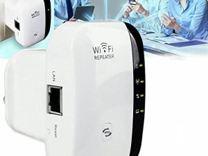 300Mbps WiFi Signal Booster Repeater - مضخم طويل المدى للإنترنت اللاسلكي مع منفذ Ethernet للأجهزة المنزلية - أدوات موسع شبكة المكاتب الداخلية للفنادق