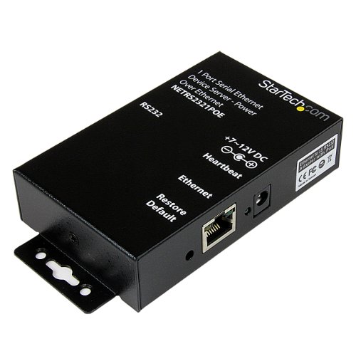 StarTech.com 1 Port RS232 Serial Ethernet Device Server - PoE Power Over Ethernet - مهايئ خادم جهاز Serial Over IP - يدعم PoE (NETRS2321POE) StarTech.com 1 Port RS232 Serial Ethernet Device Server - PoE Power Over Ethernet - مهايئ خادم جهاز Serial Over IP - يدعم PoE (NETRS2321POE)