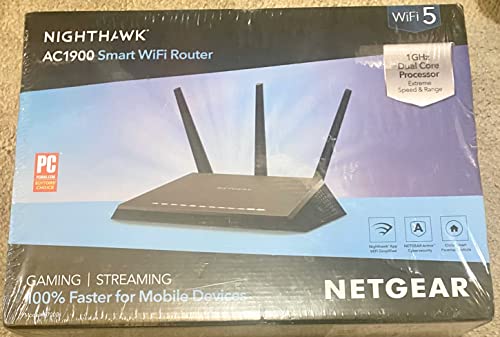 NETGEAR Nighthawk Smart WiFi R7000 - سرعة لاسلكية AC1900 (تصل إلى 1900 ميجابت في الثانية) | تغطية تصل إلى 1800 قدم مربع و 30 جهازًا | 4 x 1G Ethernet و 2 منفذ USB | درع الأمن NETGEAR Nighthawk Smart WiFi R7000 - سرعة لاسلكية AC1900 (تصل إلى 1900 ميجابت في الثانية) | تغطية تصل إلى 1800 قدم مربع و 30 جهازًا | 4 x 1G Ethernet و 2 منفذ USB | درع الأمن