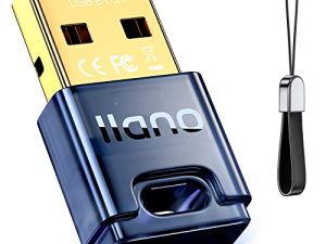 llano USB Bluetooth Adapter for PC 5.1 ، [Windows 11/10 / 8.1 بدون سائق] مستقبل Bluetooth Dongle للكمبيوتر / سطح المكتب / الكمبيوتر المحمول / لوحة المفاتيح / الماوس / مكبرات الصوت / الطابعة / وحدة تحكم الألعاب التوصيل والتشغيل