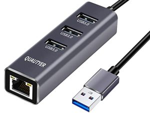 محول USB إلى Ethernet , QUAUTYER Ethernet إلى محول USB ، محول جيجابت إيثرنت شبكة إيثرنت محمولة متوافقة مع MacBook Windows macOS Linux والمزيد من الأجهزة
