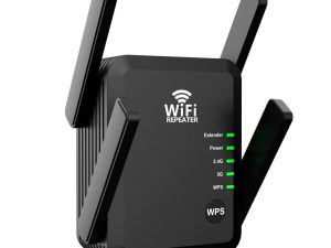 موسع إشارة WiFi الموسع تغطية طويلة المدى إلى 8000 قدم مربع و 45+ جهازًا ، WiFi 2.4 و 5 جيجاهرتز إشارة WPS WiFi مزدوجة النطاق ، تغطية 360 درجة تدعم منفذ إيثرنت