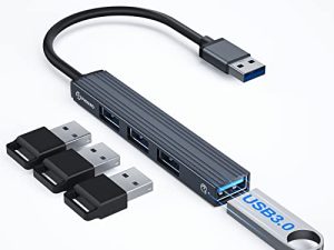 موزع USB صغير ، محول متعدد المنافذ 4 في 1 مع منفذ USB 3.0 عالي السرعة * 1 ومنفذ USB 2.0 ، محور بيانات محمول فائق النحافة قابل للتطبيق لأجهزة الكمبيوتر المحمول ، iMac Pro ، MacBook Air ، Mac ، الكمبيوتر المحمول ، مقسم USB