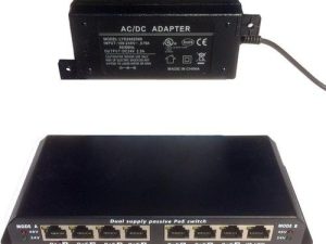 بو تكساس GPOES-8-7AB-24v60w | 24 Volt 8 Port Passive PoE Switch لأجهزة Ubiquiti 24v مع Gigabit Ethernet