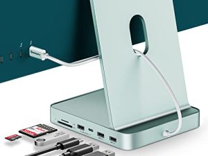 USB C Hub لـ iMac 24 بوصة 2021 ، محول Minisopuru USB Hub يدعم M.2 NVMe SSD 7 في 1 ملحقات iMac مع USB C 10 جيجابت في الثانية ، USB A 3.2 ، قارئ بطاقات SD / TF ، M.2 SSD (غير مضمن) ، لون أخضر.