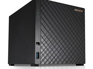 Asustor Drivestor 4 AS1104T - 4 Bay NAS ، 1.4 جيجاهرتز رباعي النواة ، منفذ 2.5 جيجابت واحد ، 1 جيجابايت رام DDR4 ، تخزين متصل بالشبكة ، سحابة خاصة شخصية (بدون أقراص)