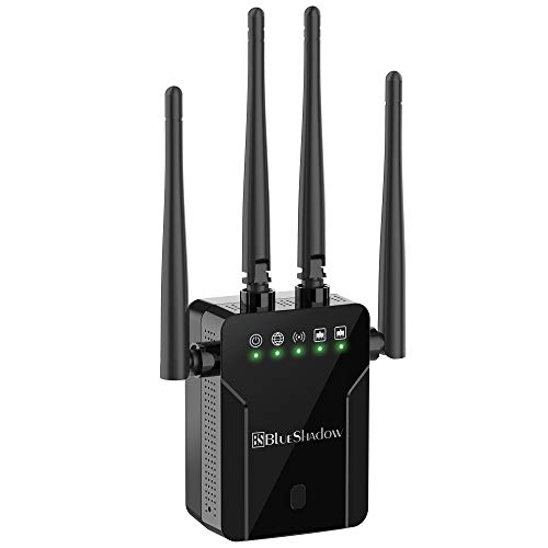 موسع واي فاي Blueshadow AC1200 معزز إشارة لاسلكي مزدوج النطاق مع 2 منفذ إيثرنت تغطية وظيفة WPS تصل إلى 1000 قدم مربع و 20 جهازًا موسع إشارة WiFi ونقطة وصول للمنزل موسع واي فاي Blueshadow AC1200 معزز إشارة لاسلكي مزدوج النطاق مع 2 منفذ إيثرنت تغطية وظيفة WPS تصل إلى 1000 قدم مربع و 20 جهازًا موسع إشارة WiFi ونقطة وصول للمنزل