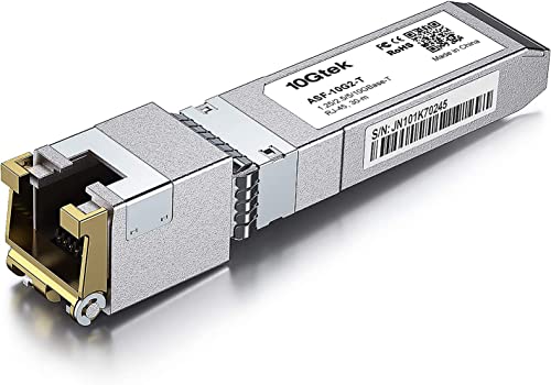 1.25 / 2.5 / 5 / 10G-T SFP + RJ-45 CAT.6a جهاز إرسال واستقبال نحاسي ، حتى 30 مترًا ، متوافق مع Cisco SFP-10G-TS ، Ubiquiti UniFi UF-RJ45-10G ، Fortinet ، Netgear ، D-Link ، Supermicro و اكثر 1.25 / 2.5 / 5 / 10G-T SFP + RJ-45 CAT.6a جهاز إرسال واستقبال نحاسي ، حتى 30 مترًا ، متوافق مع Cisco SFP-10G-TS ، Ubiquiti UniFi UF-RJ45-10G ، Fortinet ، Netgear ، D-Link ، Supermicro و اكثر
