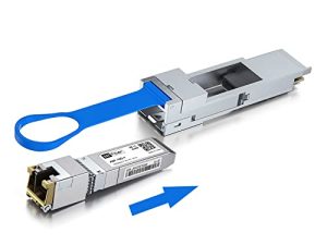وحدة 10Gbase-T مع محول QSA ، 10 جيجابت SFP + إلى RJ45 جهاز الإرسال والاستقبال ، 40G QSFP إلى 10G SFP + وحدة المحول لـ Cisco CVR-QSFP-SFP10G والمزيد من الأجهزة ، مبيت معدني بالكامل