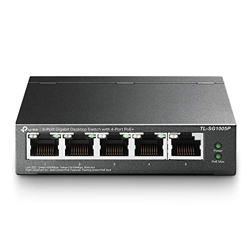 TP-Link TL-SG1005P V2 أو أحدث | 5 منفذ جيجابت PoE سويتش | 4 منافذ PoE + @ 65W | سطح المكتب | التوصيل والتشغيل | معدن قوي مع منافذ محمية | بدون مروحة | حماية محدودة مدى الحياة | QoS & IGMP Snooping TP-Link TL-SG1005P V2 أو أحدث | 5 منفذ جيجابت PoE سويتش | 4 منافذ PoE + @ 65W | سطح المكتب | التوصيل والتشغيل | معدن قوي مع منافذ محمية | بدون مروحة | حماية محدودة مدى الحياة | QoS & IGMP Snooping