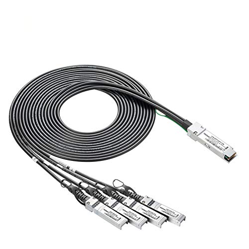 40G QSFP + to 4xSFP + Breakout DAC - 40GBASE-CR4 سلبي مباشر إرفاق نحاسي Twinax QSFP إلى كابل SFP لأجهزة HPE JG330A ، 3 أمتار (10 قدم) 40G QSFP + to 4xSFP + Breakout DAC - 40GBASE-CR4 سلبي مباشر إرفاق نحاسي Twinax QSFP إلى كابل SFP لأجهزة HPE JG330A ، 3 أمتار (10 قدم)