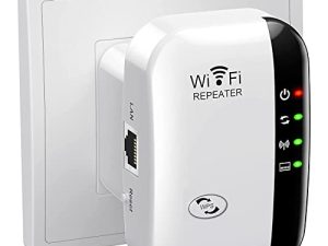 موسع واي فاي ، معزز إشارة WiFi حتى 2640 قدمًا مربعًا و 25 جهازًا ، موسع نطاق WiFi ، مكرر إنترنت لاسلكي ، مكبر صوت طويل المدى مع منفذ إيثرنت ، إعداد بنقرة واحدة ، نقطة وصول ، متوافق مع Alexa