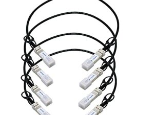 QSFPTEK 4pack 0.25m (0.82ft) 10G SFP + كابل Twinax ، كابل نحاسي مباشر (DAC) سلبي لـ Cisco SFP-H10GB-CU0.25M ، Meraki ، Ubiquiti ، Mikrotik ، Fortinet ، Netgear ، Supermicro