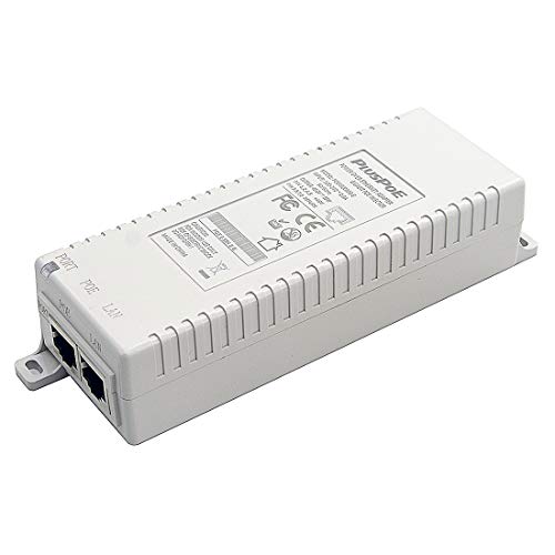 محول حاقن PLUSPOE Gigabit PoE ، 30 وات ، 10/100 / 1000Mbps RJ-45 ، متوافق مع IEEE 802.3af / 802.3at ، حتى 100 متر (325 قدم) ، أبيض محول حاقن PLUSPOE Gigabit PoE ، 30 وات ، 10/100 / 1000Mbps RJ-45 ، متوافق مع IEEE 802.3af / 802.3at ، حتى 100 متر (325 قدم) ، أبيض