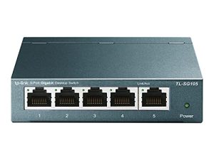 تي بي لينك TL-SG105 | 5 منفذ جيجابت غير مُدار لشبكة إيثرنت ، مقسم إيثرنت | التوصيل والتشغيل | تصميم معدني بدون مروحة | المنافذ المحمية | تحسين حركة المرور | حماية محدودة مدى الحياة