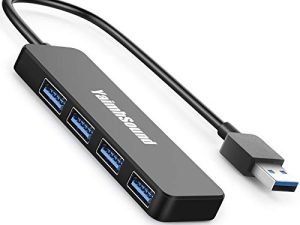 4-Port USB Hub 3.0 ، T-Sound USB Splitter لأجهزة الكمبيوتر المحمول ، لوحة مفاتيح PS4 ومحول الماوس من Dell ، Asus ، HP ، MacBook Air ، Surface Pro ، Acer ، Xbox ، Flash Drive ، Mobile HD ، وحدة التحكم ، الطابعة ، الكاميرا