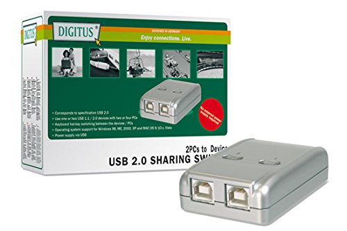 مفتاح مشاركة Digitus USB 2.0 ، 2 قطعة - جهاز واحد مفتاح مشاركة Digitus USB 2.0 ، 2 قطعة - جهاز واحد